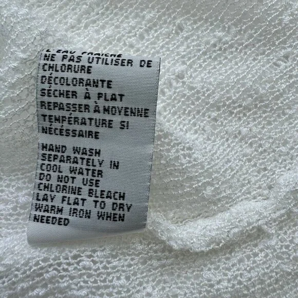 Fairy Cardigan Open Sheer White Pearl Embellishment Romantic Delicate XL - Picture 13 of 16